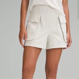 lululemon athletica Cream Cargo Shorts
